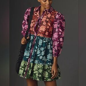 ⭐️NWT Farm Rio roses dress multicolor⭐️